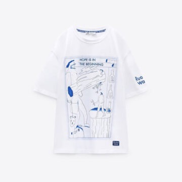 تیشرت وارداتی سفید طرحدار