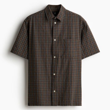 اورشرت قهوه ای استین کوتاه