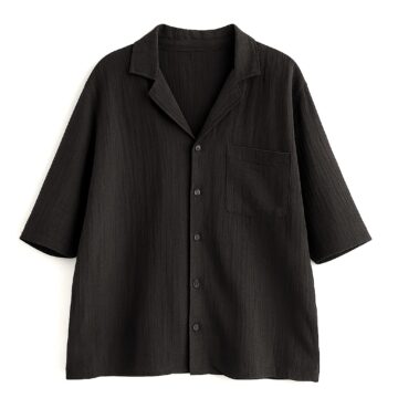 شومیز ذغالی پفکی باکسی