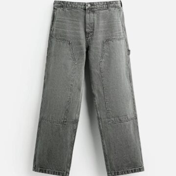 شلوار کارگو طوسی زارا