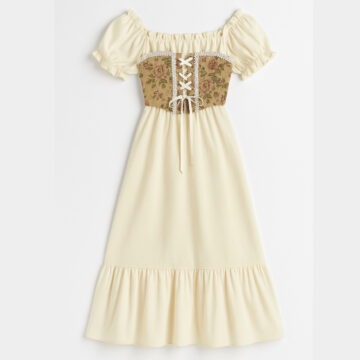 پیراهن کرستی شیری