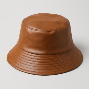 کلاه سطلی چرمی