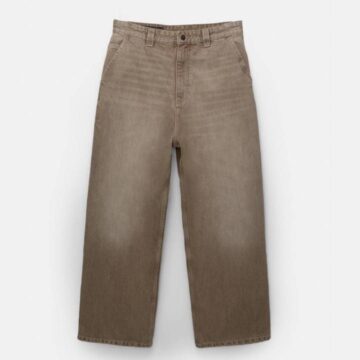 شلوار جین قهوه ای برند pull & bear