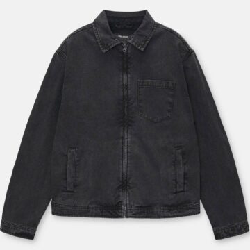 کت ذغالی زیپ دار