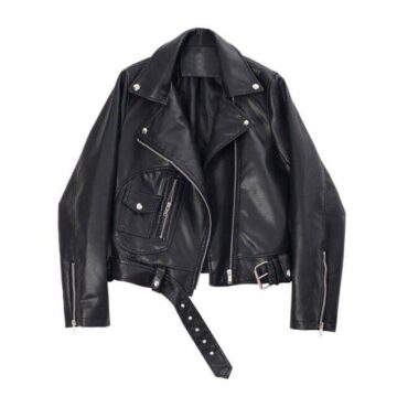 کت چرم مشکی