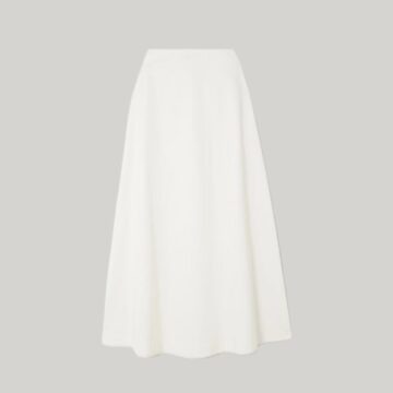 دامن ساتن سفید