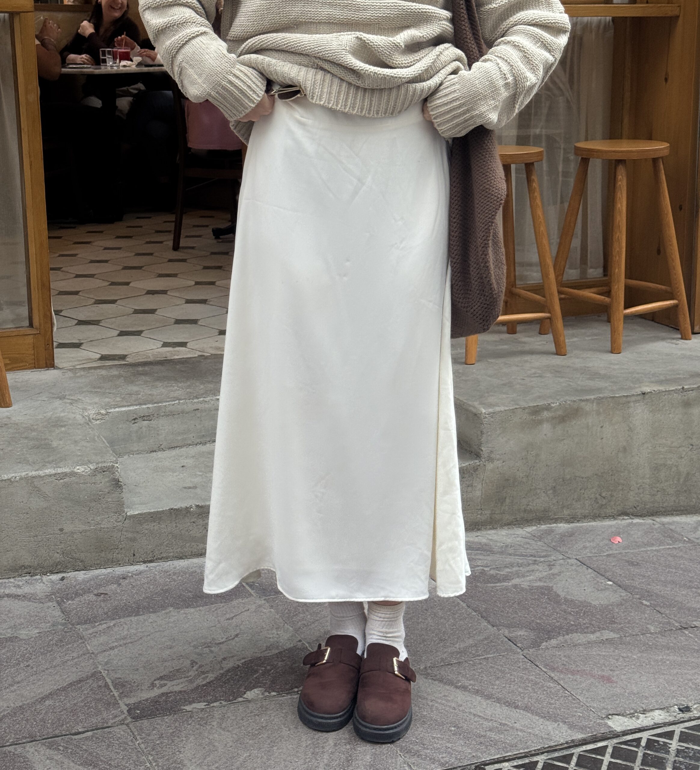 دامن ساتن سفید - Image 6